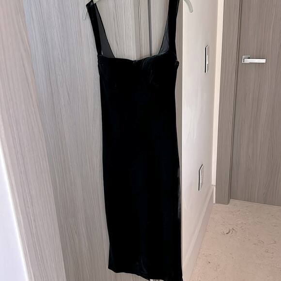 NWT $184 REVOLVE RUMORED Runway velvet sheath tank bodycon slip dress S black - Picture 5 of 13